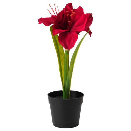 Искусственное растение в горшке ФЕЙКА, Амариллис красный (9 см)