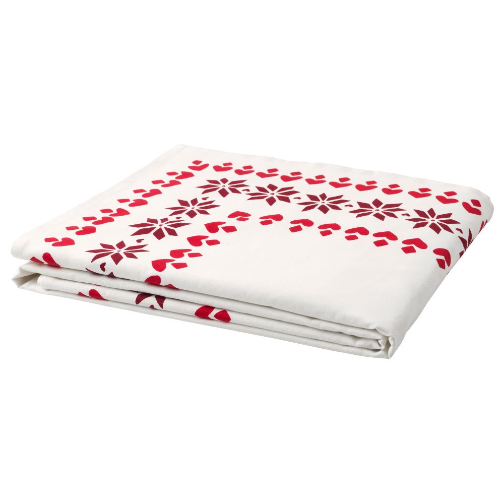 Скатерть ВИНТЕР 2017, красный, белый (145x240 см) - фото 1