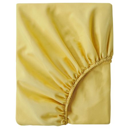 Простыня натяжная, желтый, 160x200 см IKEA BRUKSVARA 005.786.47