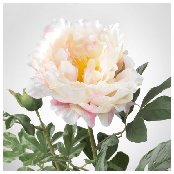 Цветок искусственный СМИККА, Пион, белый (100 см) - схема-чертеж с размерами