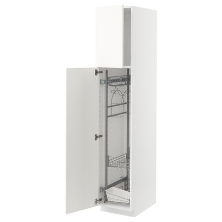 Высокий шкаф с отделением для аксессуаров для уборки IKEA METOD МЕТОД 595.073.37