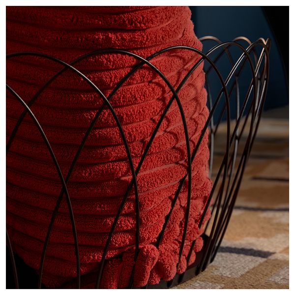 Корзина, черный, 55x25 см IKEA HÖSTAGILLE 105.757.85 - схема-чертеж с размерами