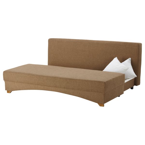 Диван-кровать 2-местный ОМОТФОРС, Олем коричневый - схема-чертеж с размерами