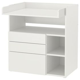 SMÅSTAD Пеленальный стол - белый белый/с 3 ящиками 90x79x100 см