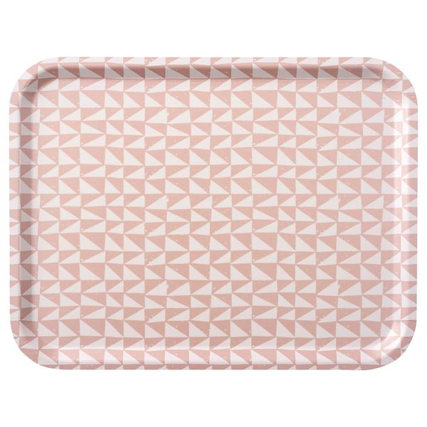 Поднос, белый/розовый 43x33 см IKEA LURVIG ЛУРВИГ 104.844.79 - фото 1