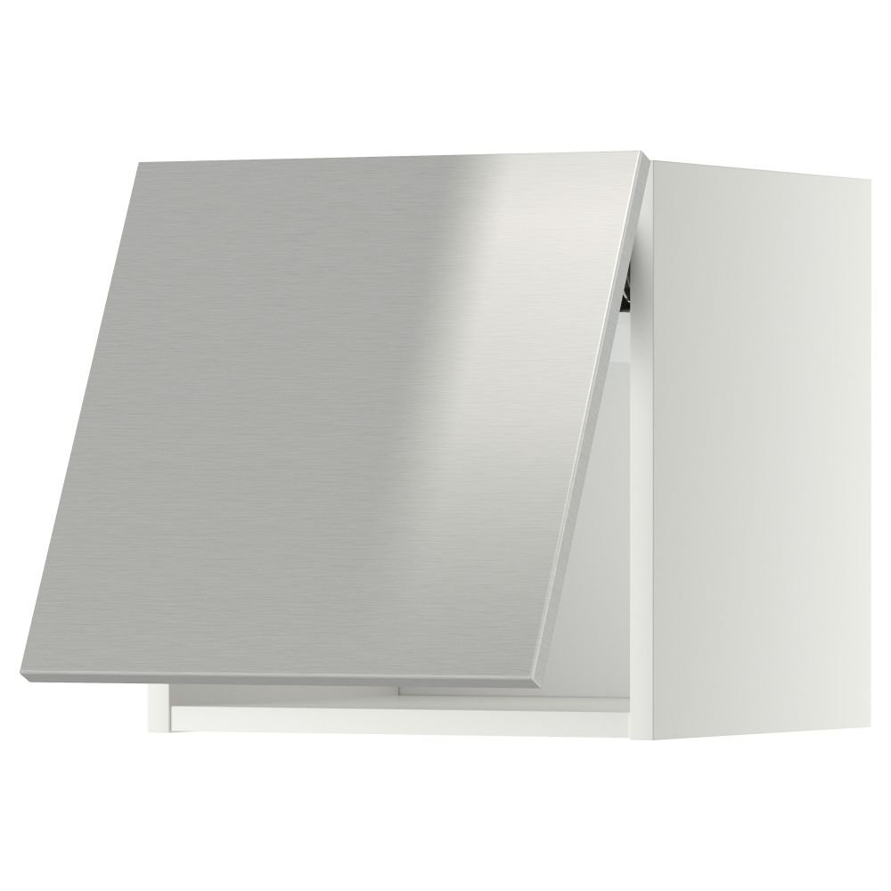 Горизонтальный навесной шкаф МЕТОД, белый, Гревста нержавеющ сталь - схема-чертеж с размерами