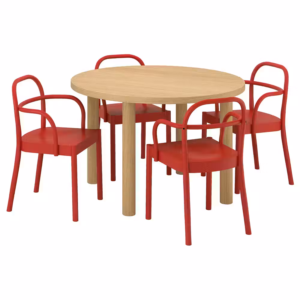 STOCKHOLM 2025 СТОКГОЛЬМ 2025 / STOCKHOLM 2025 СТОКГОЛЬМ 2025 Стол+4 стула с подлокотниками - фото 1