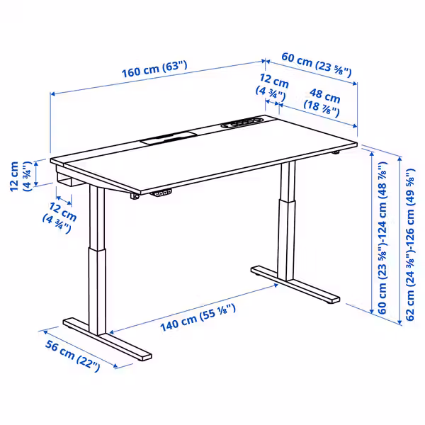 IKEA, дополнительный ракурс - схема-чертеж с размерами