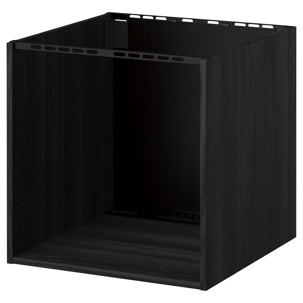 Шкаф для встроенной варочной панели, мойки МЕТОД, под дерево черный - схема-чертеж с размерами