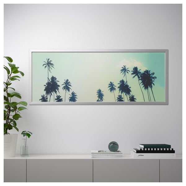 Картина с рамой БЬЁРКСТА, Солнечные дни, цвет алюминия (140x56 см) - фото 2