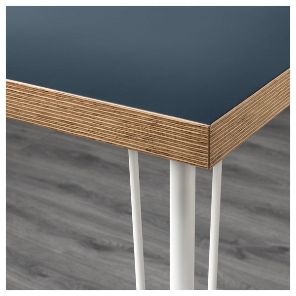 Стол ЛИННМОН / КРИЛЛЕ, синий, белый (150x75 см) - схема-чертеж с размерами