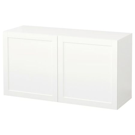 BESTÅ Комбинация настенных шкафов - белый/Hanviken белый 120x42x64 см