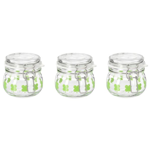 Банка с крышкой СОММАР 2019, стекло, с рисунком зеленый (13 сл) - фото 1