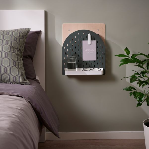 Настенный модуль для хранения, 8x38x32 см, зеленый, дерево IKEA VATTENKAR 805.412.78 - фото 5