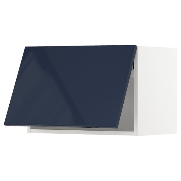 Горизонтальный навесной шкаф, белый/Ерста черно-синий 60x40 см IKEA МЕТОД 592.755.73 - схема-чертеж с размерами