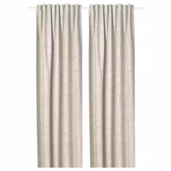 LÖNNSTÄVMAL ЛЁННСТЭВМАЛ Гардины, блокирующие свет, 2 шт. - фото 1