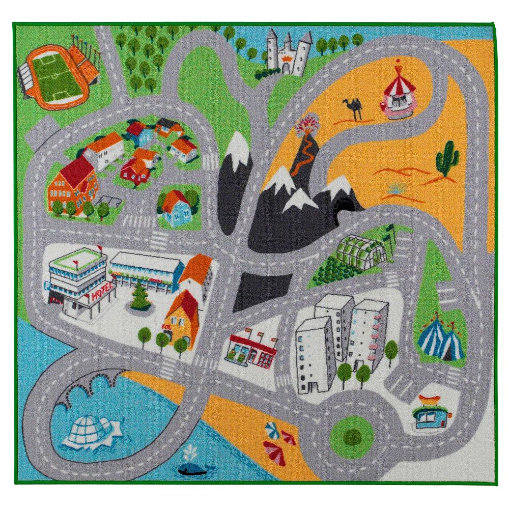 Ковер, короткий ворс ЛЕКПЛАТС, разноцветный (133x140 см) - фото 1