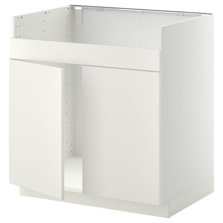 Шкаф для двойной мойки ХАВСЕН, белый/Веддинге белый 80x60 см IKEA METOD МЕТОД 394.445.34