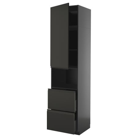 Высокий шкаф для СВЧ, дверца,2ящика IKEA METOD МЕТОД, KNIVSHULT 195.891.65