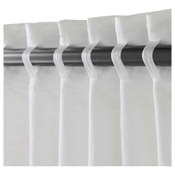 Гардины с прихватом, 1 пара БЛЕКВИВА, белый (145x300 см) - фото 3