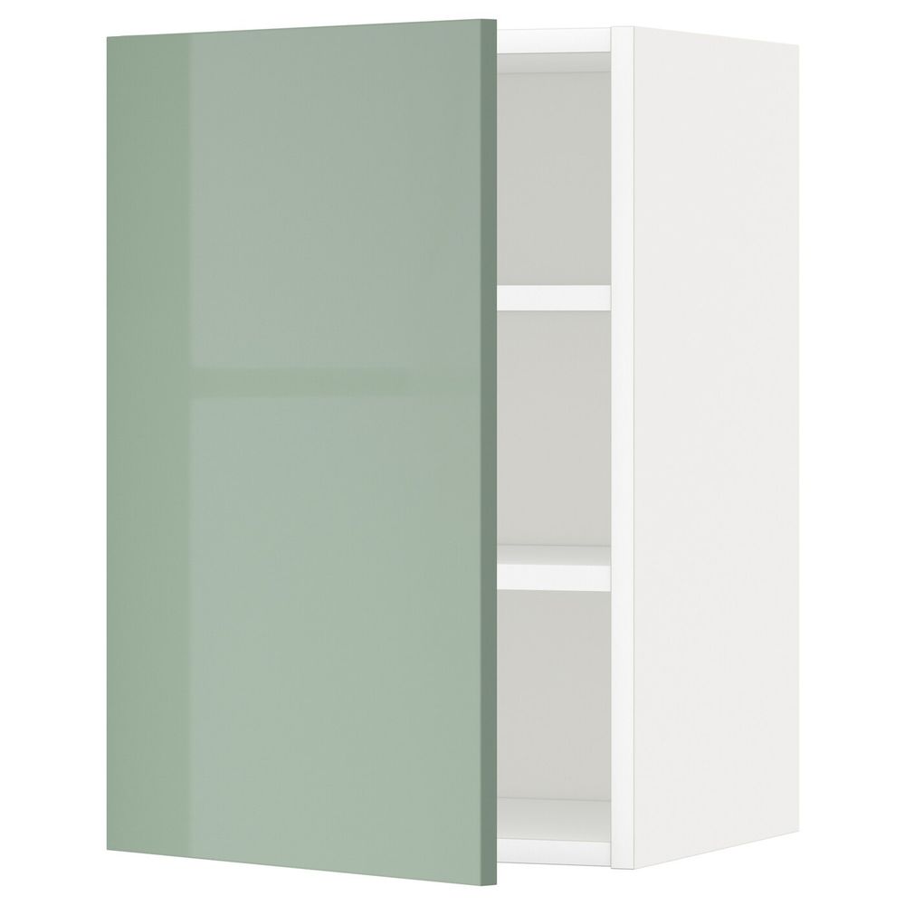 Шкаф навесной с полкой, белый, Калларп светло-зеленый, 40x60 см IKEA МЕТОД 292.455.11 - схема-чертеж с размерами