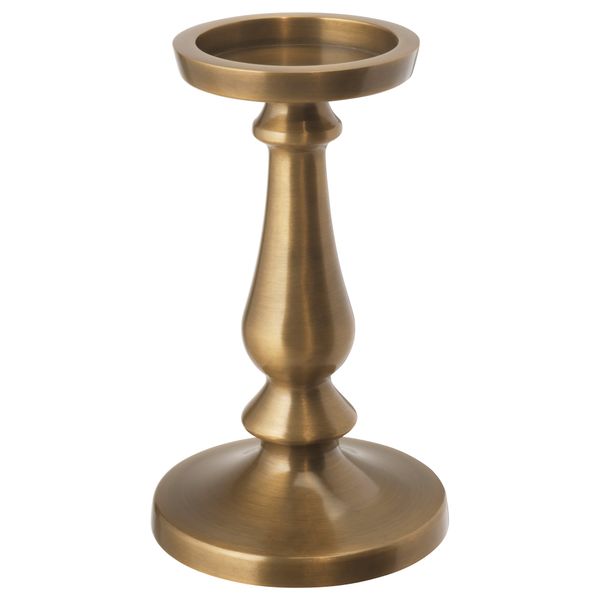 Подсвечник для формовой свечи ЭРСЕТТА, желтая медь (21 см) - фото 1
