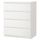 Комод с 4 ящиками, белый 80x100 см IKEA MALM МАЛЬМ 003.685.45