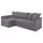 HOLMSUND Диван-кровать угловой - боргунда темно-серый