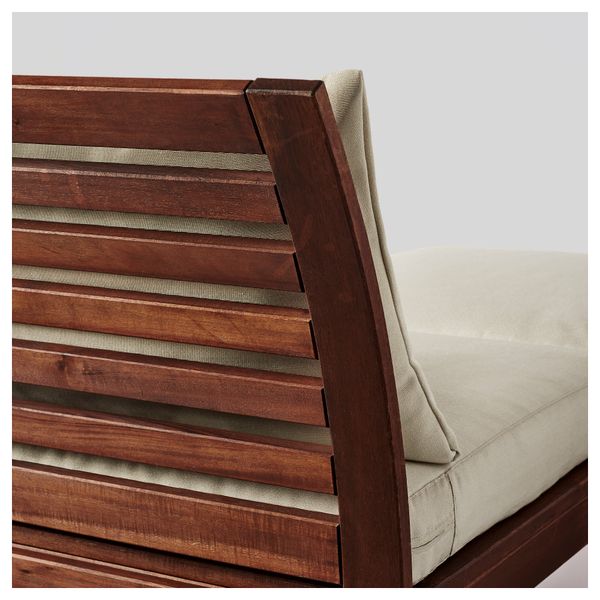 Садовый угловой диван 3 + 3, табуретки ЭПЛАРО / ХОЛЛО, коричневый коричневая морилка, бежевый - фото 4