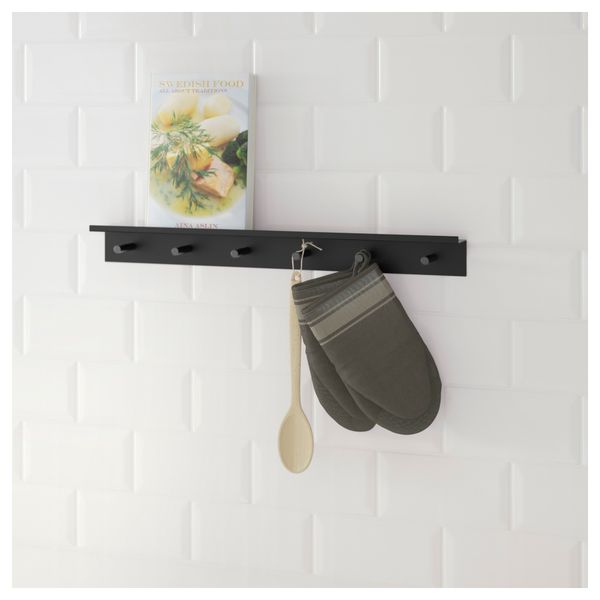 Настенная планка с крючками ФАЛЬСТЕРБУ - фото 2