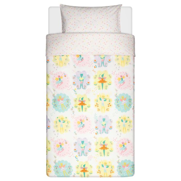 Пододеяльник и 1 наволочка, фея, светло-розовый, 150x200/50x70 см IKEA ЛАТТО 703.509.19 - фото 3