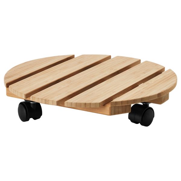 Подставка на колесах ВИЛЬДАПЕЛЬ, бамбук (30 см) - фото 1