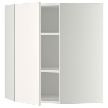 METOD Угловой навесной шкаф с полками - белый/Veddinge белый 68x80 см