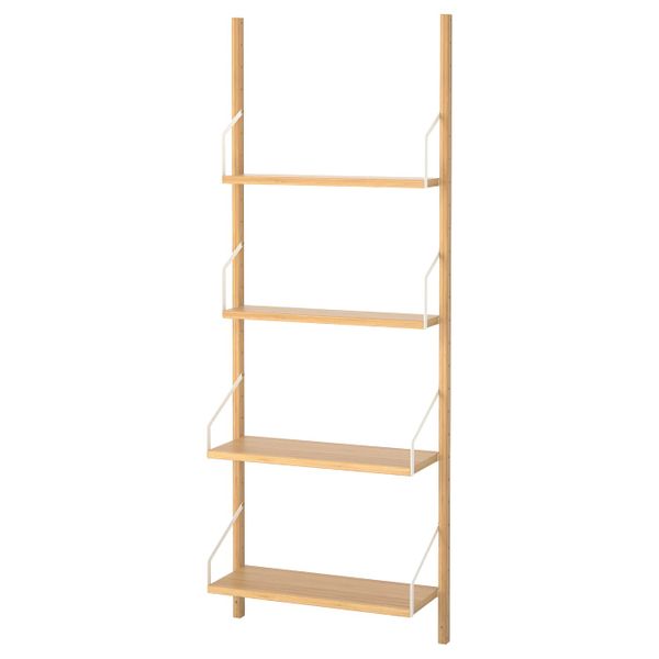 Комбинация полок, бамбук 66x25x176 см IKEA SVALNÄS СВАЛЬНЭС 992.050.69 - фото 1