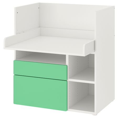 Письменный стол, 90x79x100 см, белый зеленый с 2 ящиками IKEA SMÅSTAD СМОСТАД 293.922.72