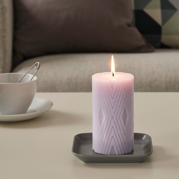Неароматическая свеча формовая, светло-сиреневый 14 см IKEA VENTILERA ВЕНТИЛЕРА 904.881.81 - фото 3