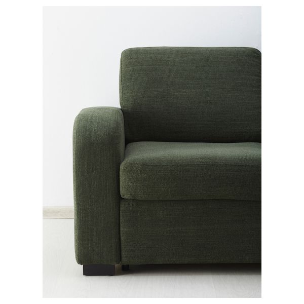 Диван-кровать 2-местный ИНГЕЛЬСТАД / ЛЭННЭС, Хенста зеленый - схема-чертеж с размерами