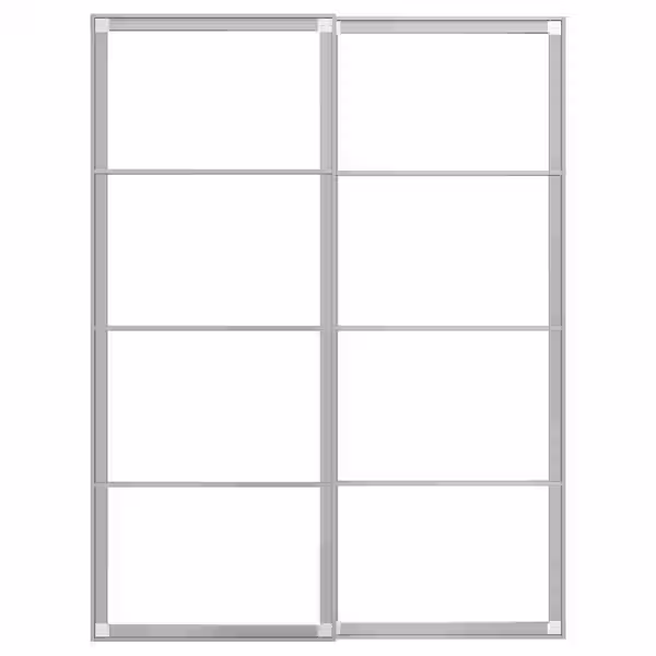 PAX Рама д/раздв дврц, с направл, 2 шт - алюминий 150x201 см - схема-чертеж с размерами