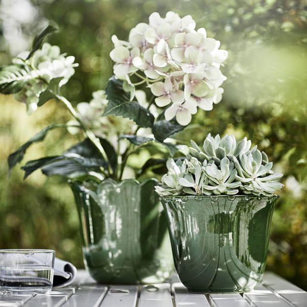 Кашпо, для дома, улицы зеленый 15 см IKEA SHARONFRUKT ШАРОНФРУКТ 904.815.75 - фото 3