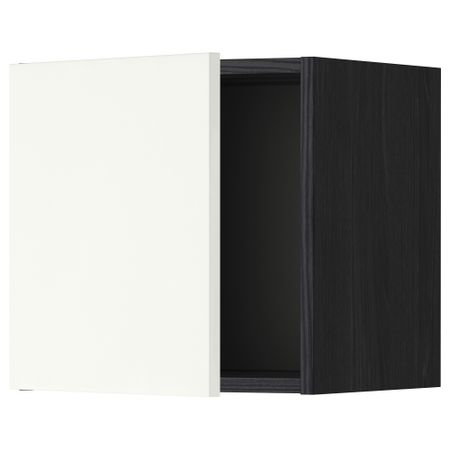 Шкаф навесной МЕТОД, черный, Хэггеби белый