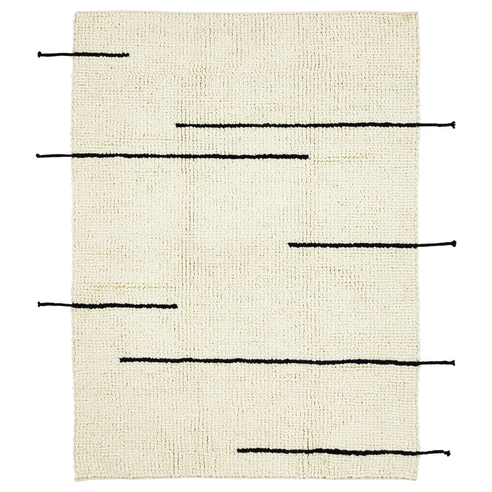 Ковер, неокрашенный черный/ручная работа 133x195 см IKEA LOKALT ЛОКАЛЬТ 904.995.37 - фото 1