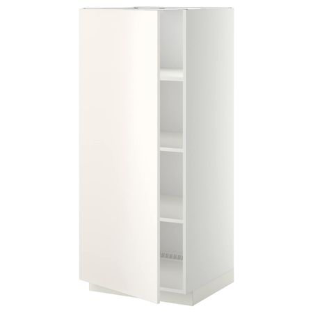 Высокий шкаф с полками, белый/Веддинге белый 60x60x140 см IKEA METOD МЕТОД 994.448.09