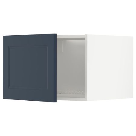 Верхний шкаф для холодильника/морозильн, белый Акстад/матовая поверхность синий 60x40 см IKEA METOD МЕТОД 894.466.96