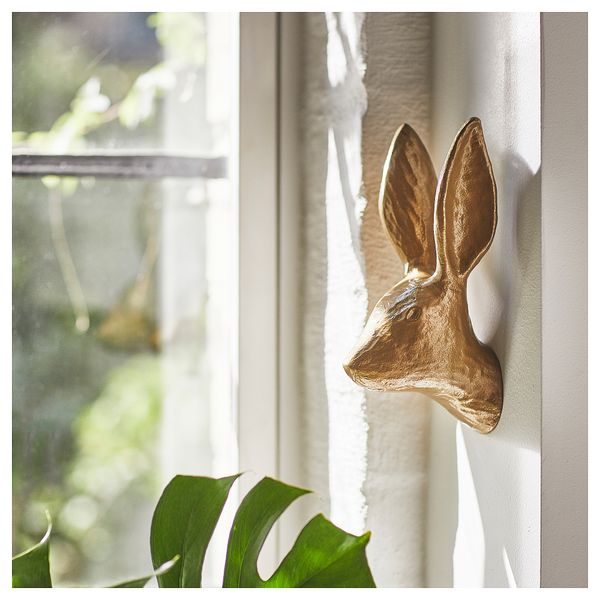 Настенное украшение, кролик, желтая медь, 25 см IKEA HÄGGMISPEL 705.380.83 - фото 6