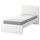 MALM Каркас кровати с матрасом - белый/Valevåg очень жесткий 120x200 см