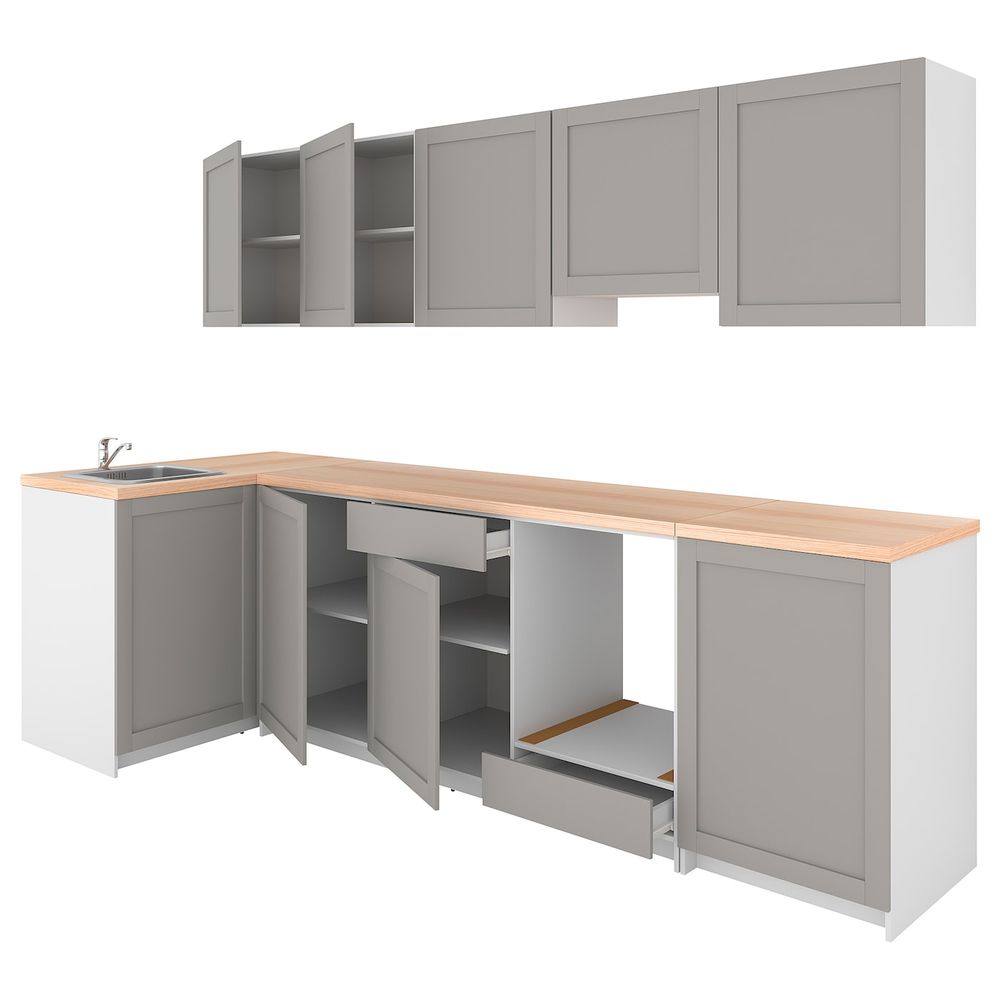 Кухня, серый 120x300x220 см IKEA KNOXHULT КНОКСХУЛЬТ 694.035.65 - фото 1