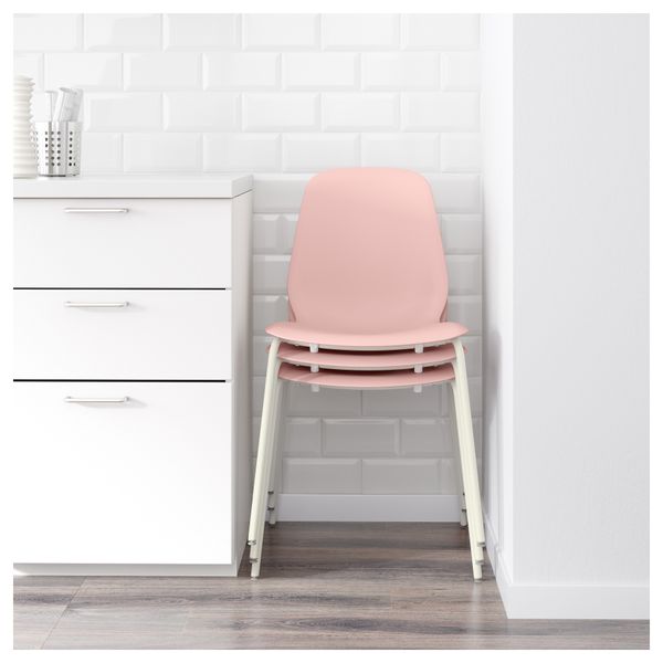 Стул ЛЕЙФ-АРНЕ, розовый, Брур-Инге белый - фото 3