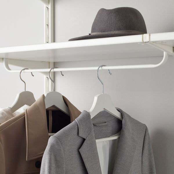 Настенная шина, штанга, модуль для/обуви, белый 132x41x199 см IKEA АЛЬГОТ 992.762.93 - фото 4