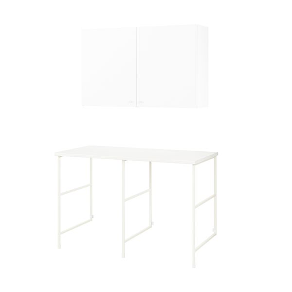 Комбинация для хранения, белый, 139x63.5x90.5 см IKEA BEGIVENHET БЕГИВЕНХЕТ 994.774.75 - фото 1