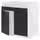 METOD Шкаф д/двойной мойки ХАВСЕН - белый/Nickebo матовый антрацит 80x60 см